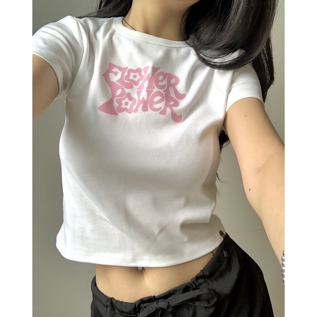 Áo Thun Trắng In,Thêu Hình Màu Sắc tiemmem