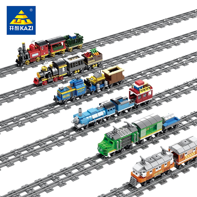 Đồ Chơi Xếp Hình Tàu Lửa Màu Xanh Lá Dùng Làm Quà Tặng Sinh Nhật