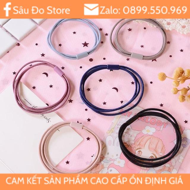 SET DÂY BUỘC TÓC MÀU ĐEN CỰC CHẮC CHẮN