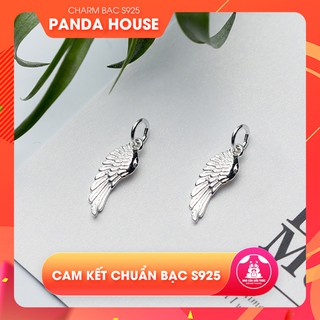 Charm bạc s925 hình cánh thiên thần 1 size 6x19mm (charm treo) - Panda House