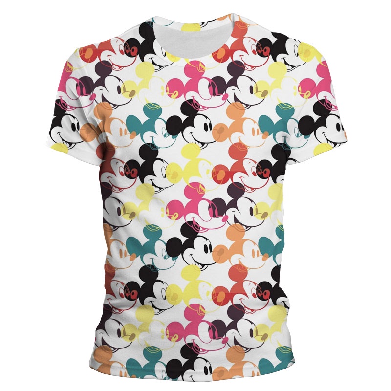 Áo Thun Tay Ngắn In Hình Chuột Mickey Thời Trang Dành Cho Nam Nữ