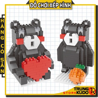 Mô hình Gấu Kumamon dễ thương dạng Đồ chơi lắp ghép gấu Kumamon Nhật làm quà tặng, đồ decor