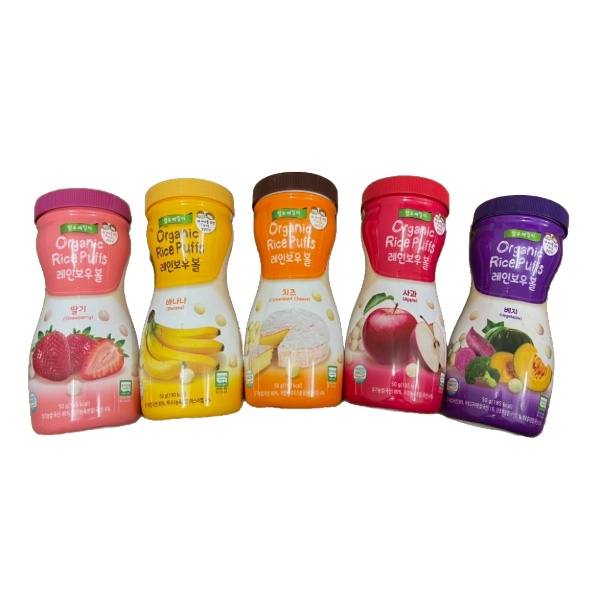 Bánh ăn dặm hữu cơ cầu vồng Farm to Baby hộp 50G Hàn Quốc