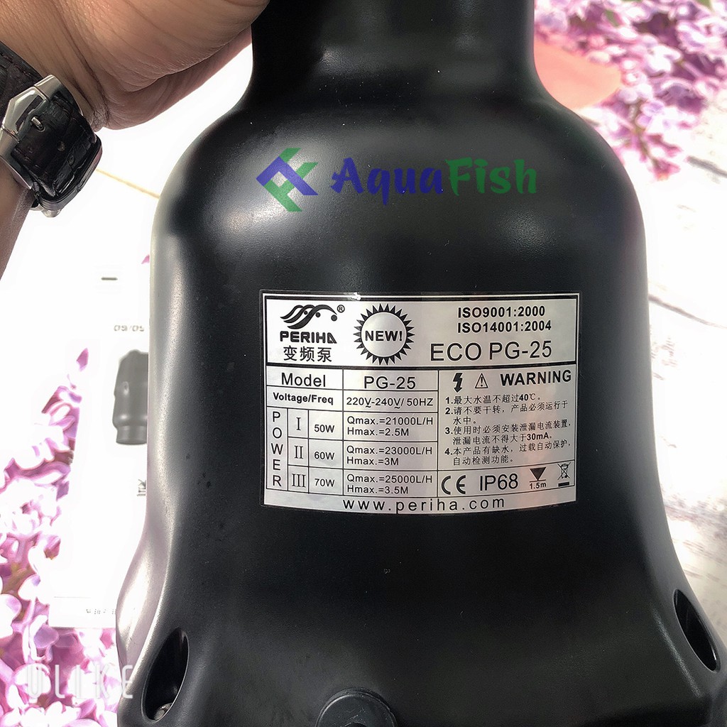 Máy bơm nước hồ cá Koi Periha PG 20 đến PG 60 (siêu tiết kiệm điện, có bảng điều khiển thông minh)