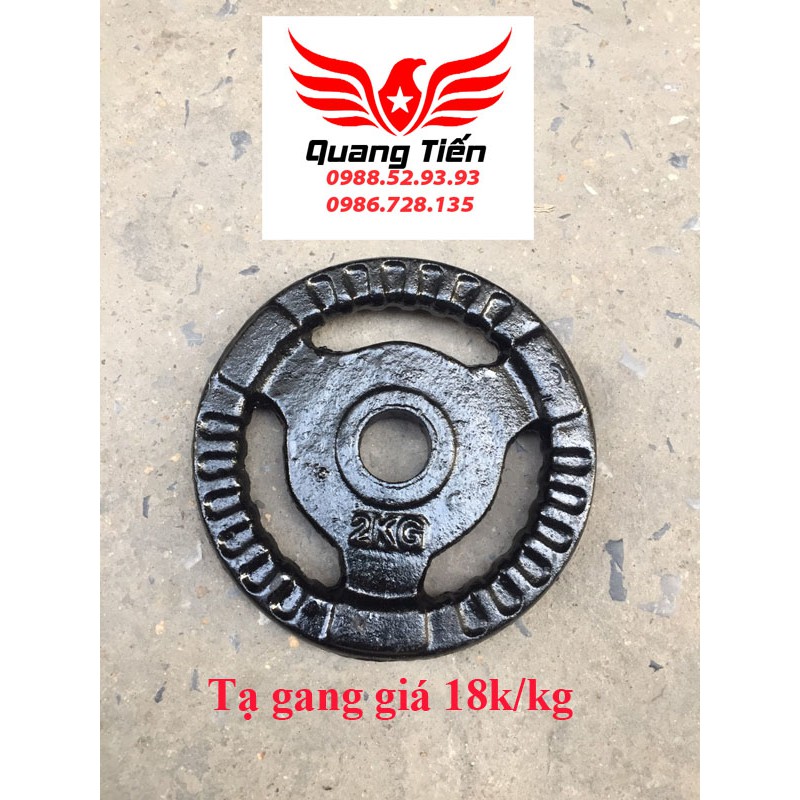 FREESHIP bánh tạ gang 1 kg , đĩa miếng sắt tập gym giá rẻ