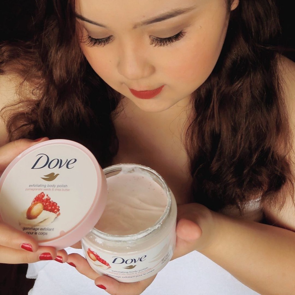 Tắm Tẩy Tế Bào Chết Dove Exfoliating Body Polish Scrub loại bỏ da chết, dưỡng ẩm sâu