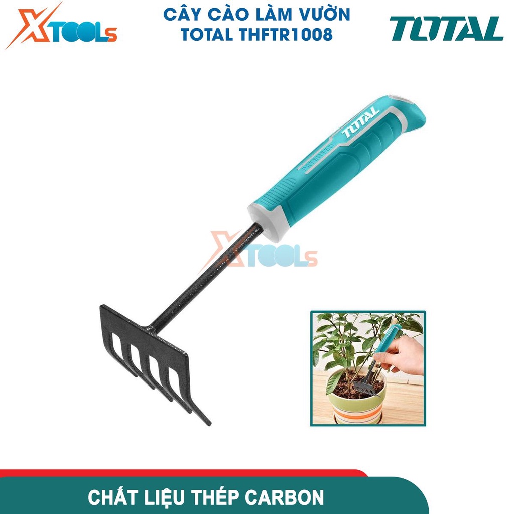 Cây cào làm vườn 270mm TOTAL THFTR1008, dụng cụ làm vườn chiều dài 270mm chiều rộng 82mm - CHÍNH HÃNG-XTOOLS