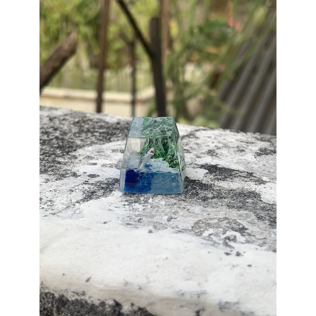 Nút bàn phím keycap cá mập và biển cả