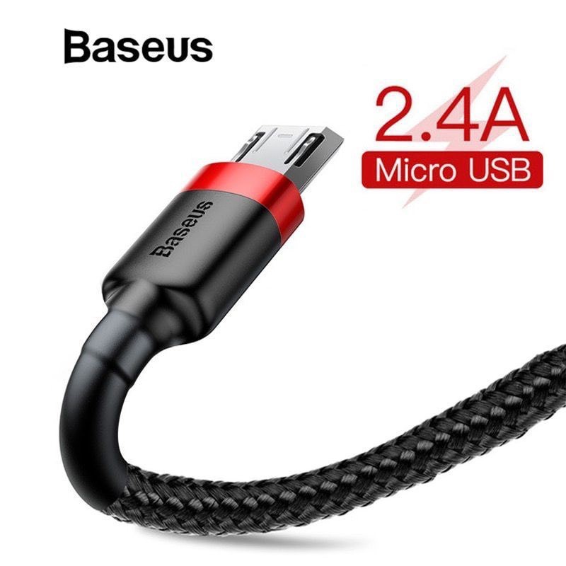 Cáp sạc nhanh Baseus Micro Smartphone Android (2.4A, Quick charge 3.0) BH 12 THÁNG.