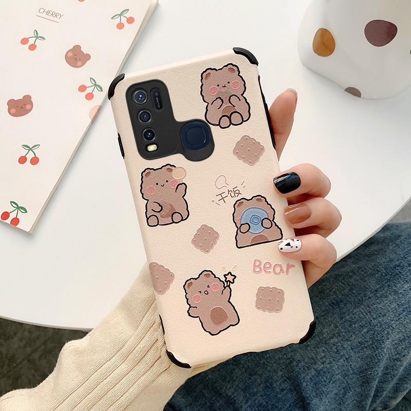 Ready stock VIVO Y50 shookproof  Anti-fouling lovely cartoon Lamb Skin Phone case