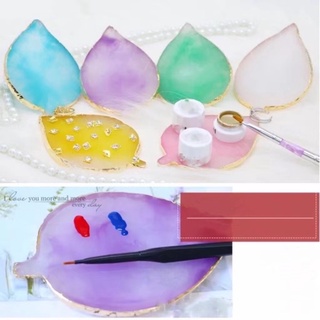 Bảng pha màu nail đá thạch mẫu lá trang trí chụp ảnh móng