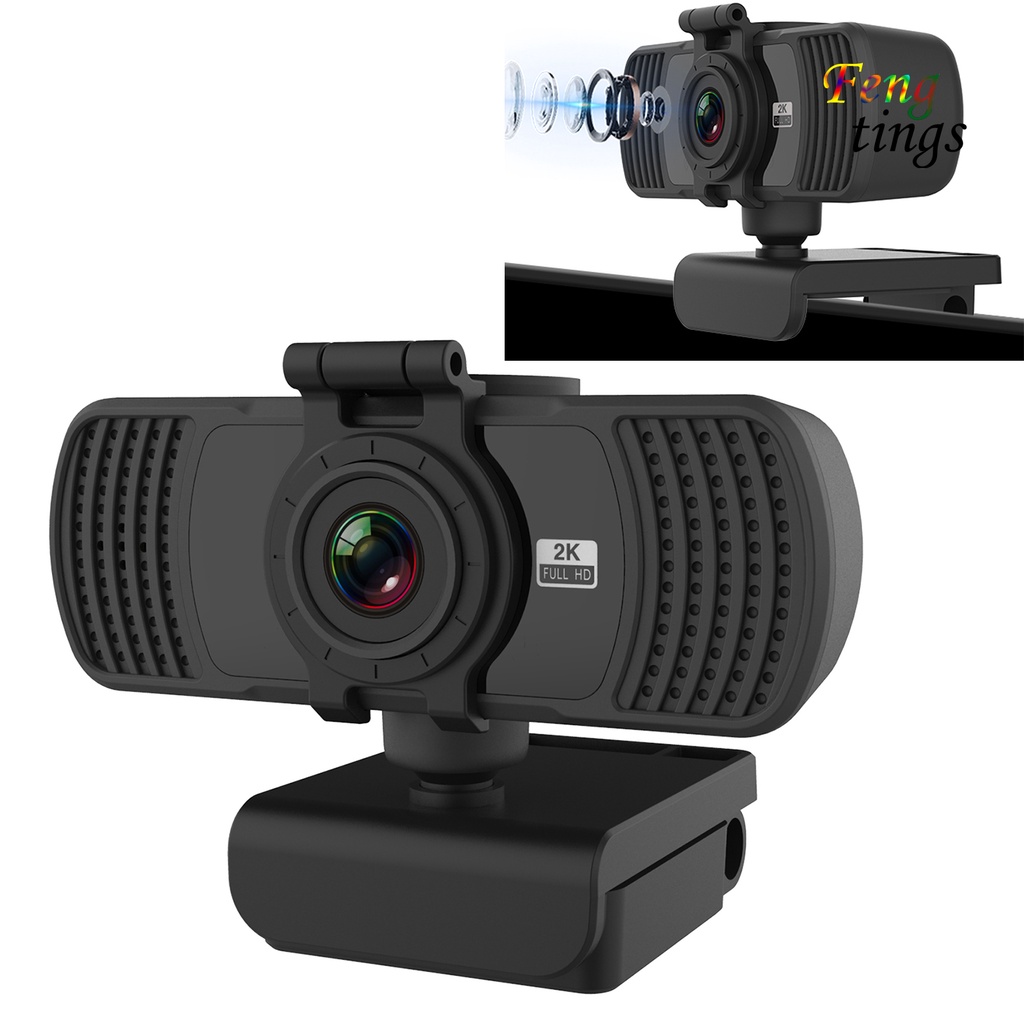 Webcam Webcam 2K Tự Động Lấy Nét USB Độ Phân Giải Cao Có Micro Cho Mac Laptop Video Live