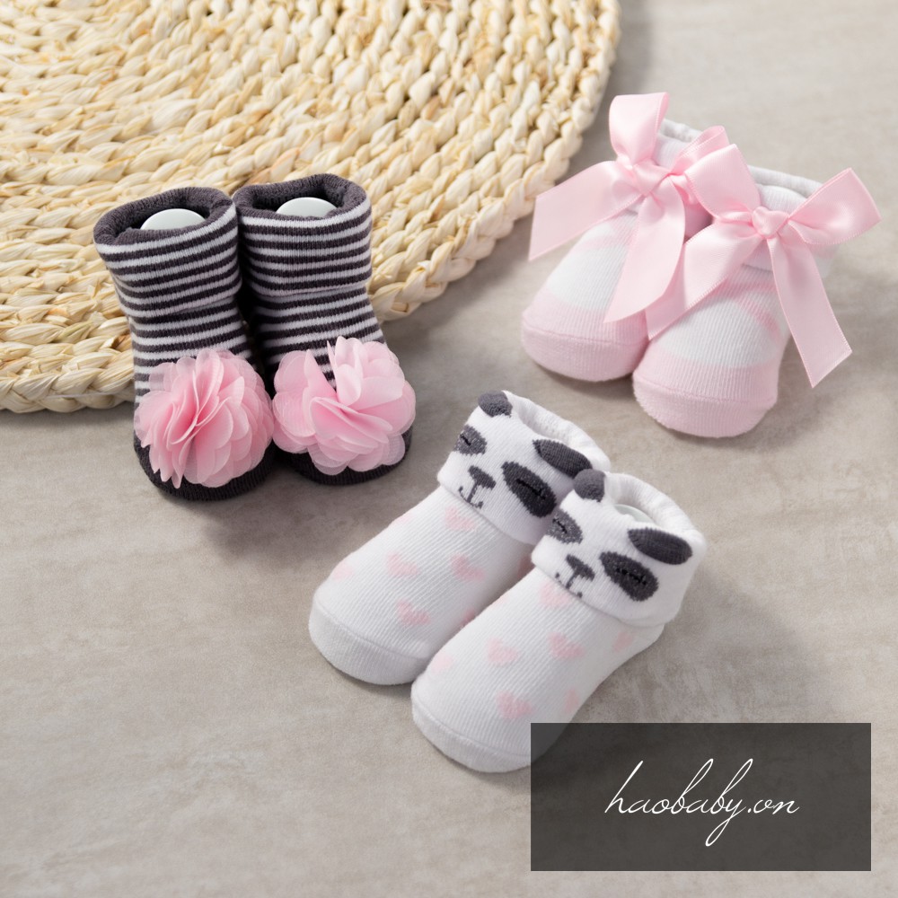 [Haobaby shop] Set tất và băng đô cho bé sơ sinh