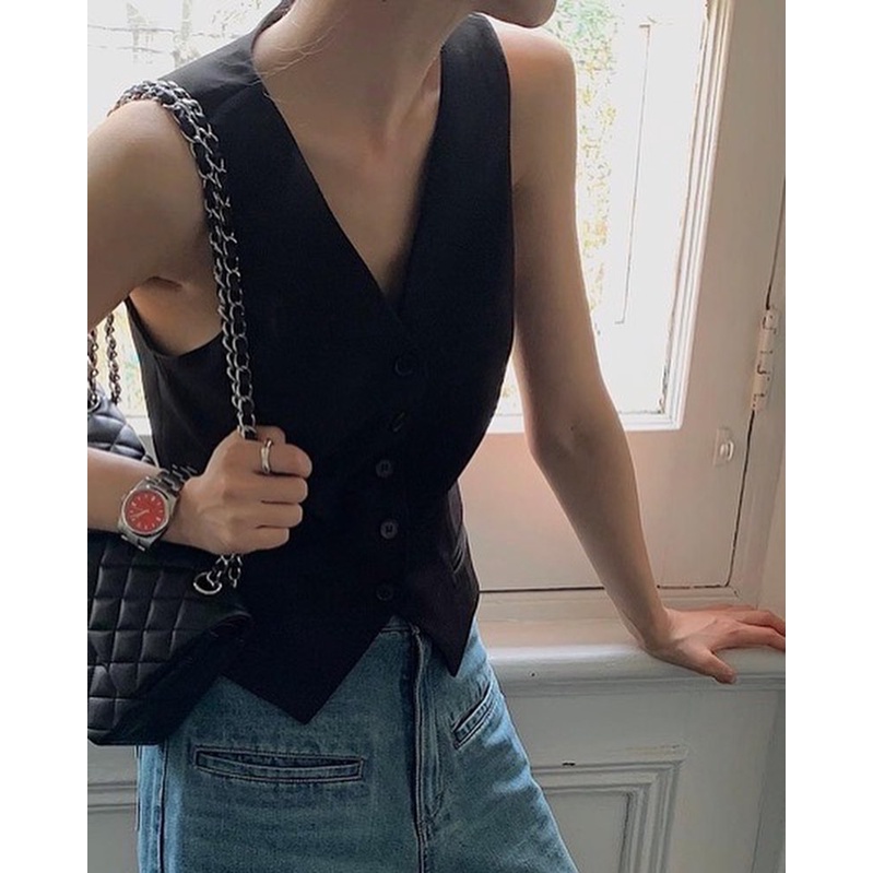 Áo Gile dáng sleeveles siêu sang chảnh trendy dễ mặc - by SGGz