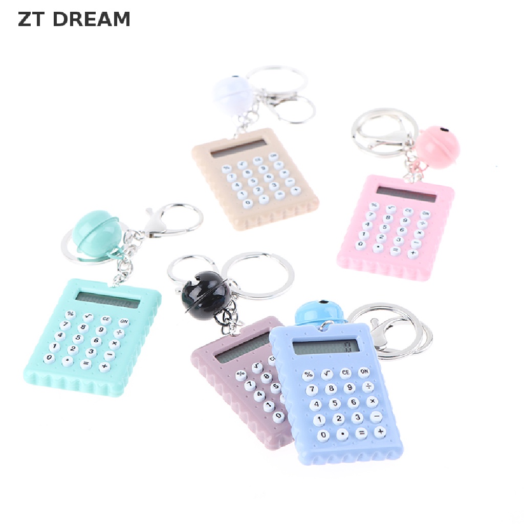 Máy tính mini cầm tay 8 chữ số siêu mỏng làm đồ dùng học tập có móc khoá