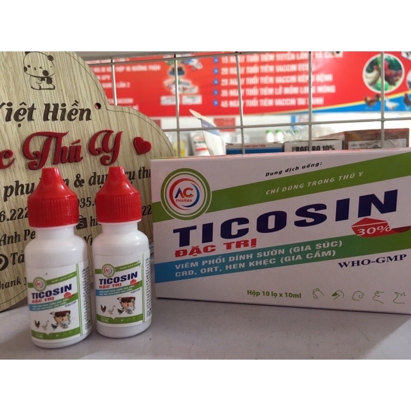 Tilmicosin 10ml,tr.ị h.en kh.ẹ.c,CRD,ORT, vi.ê.m ph.ổ.i d.ính sư.ờn