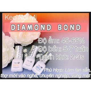 Keo Nối Mi Không Màu Diamond Bond (5ml) - Keo Trong Suốt Hani - Giúp Chân Keo Nhỏ - Không Kích Ứng