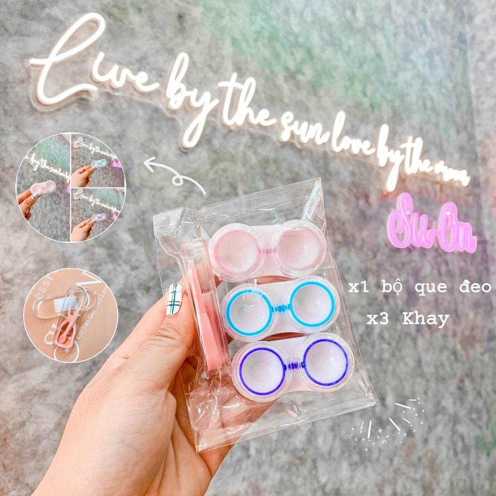 Tổng Hợp Bộ Dụng Cụ đeo lens mini, nhỏ gọn, dễ thương, tiện dụng (có gương theo hình)