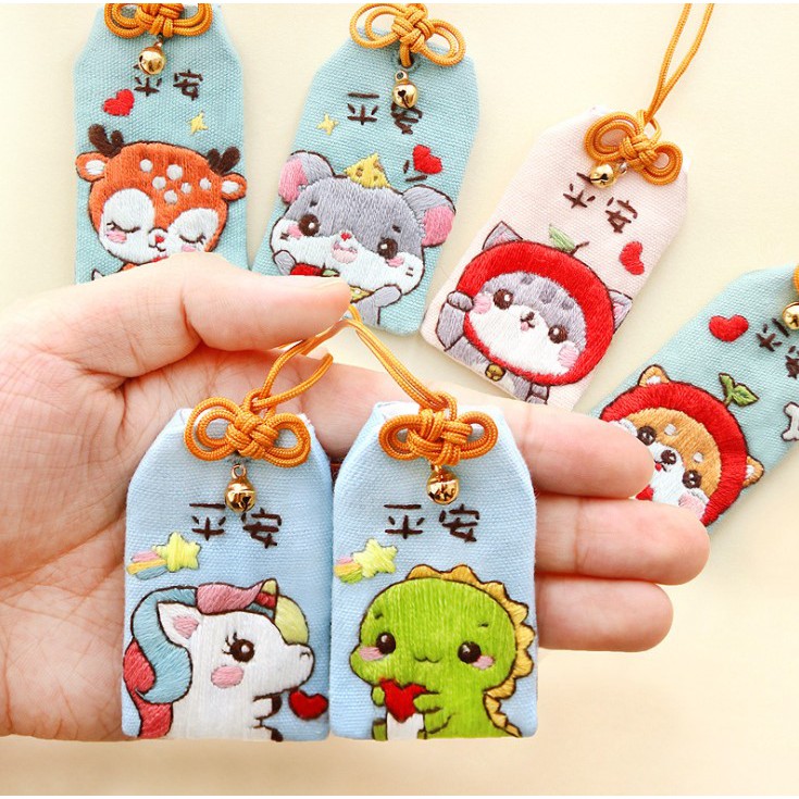 [ CÓ SẴN ] DIY / BỘ KIT TỰ THÊU TÚI OMAMORI HÌNH THÚ