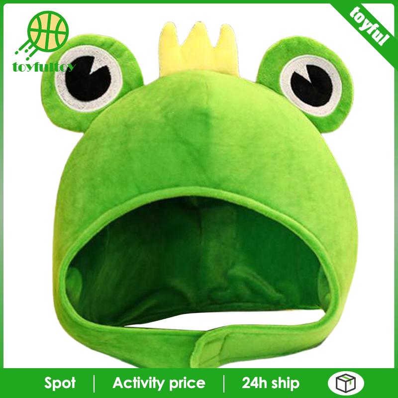 Mũ Trùm Đầu Kèm Khăn Choàng Lông Hình Chú Ếch Đội Vương Miện Hóa Trang Dự Tiệc