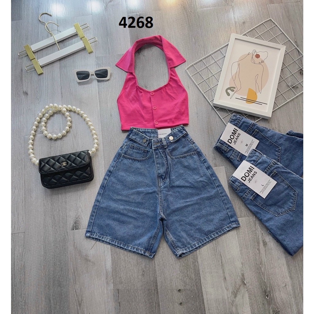 Quần Ngố Nữ Jeans Dáng A Form Rộng QJ4268