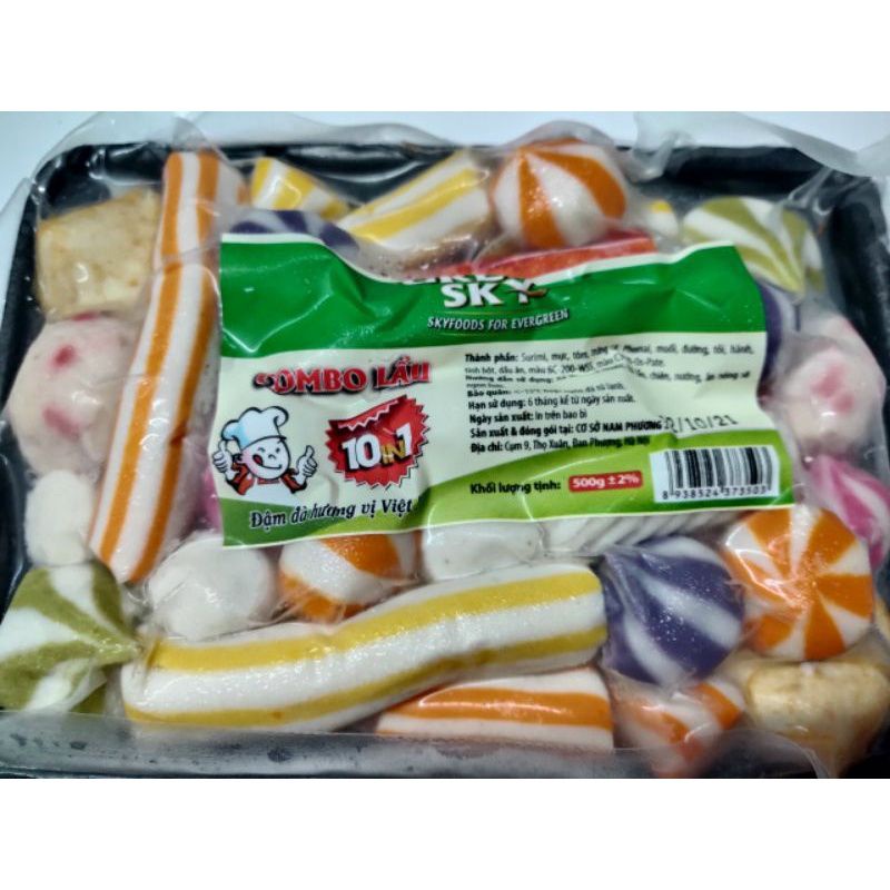 Set viên thả lẩu thập cẩm khay 500g