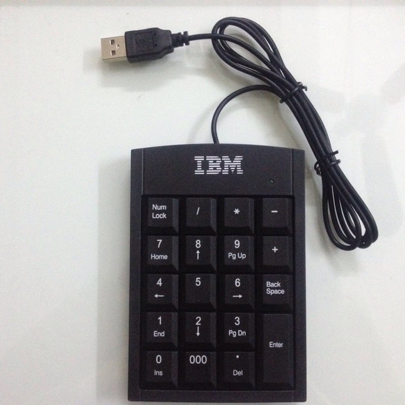Bàn Phím Số rời cổng USB IBM Numberic có dây giá rẻ dùng cho Laptop PC ARIGATO