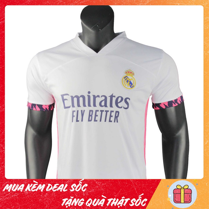 Áo bóng đá Real - Đồ đá banh Real Madrid - Áo đá bóng thun lạnh cao cấp, thấm hút, thoáng mát, bền màu