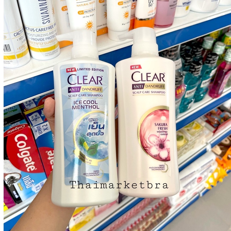 Dầu Gội Clear Bạc Hà &amp; Hoa Anh Đào Thái Lan Mẫu Mới