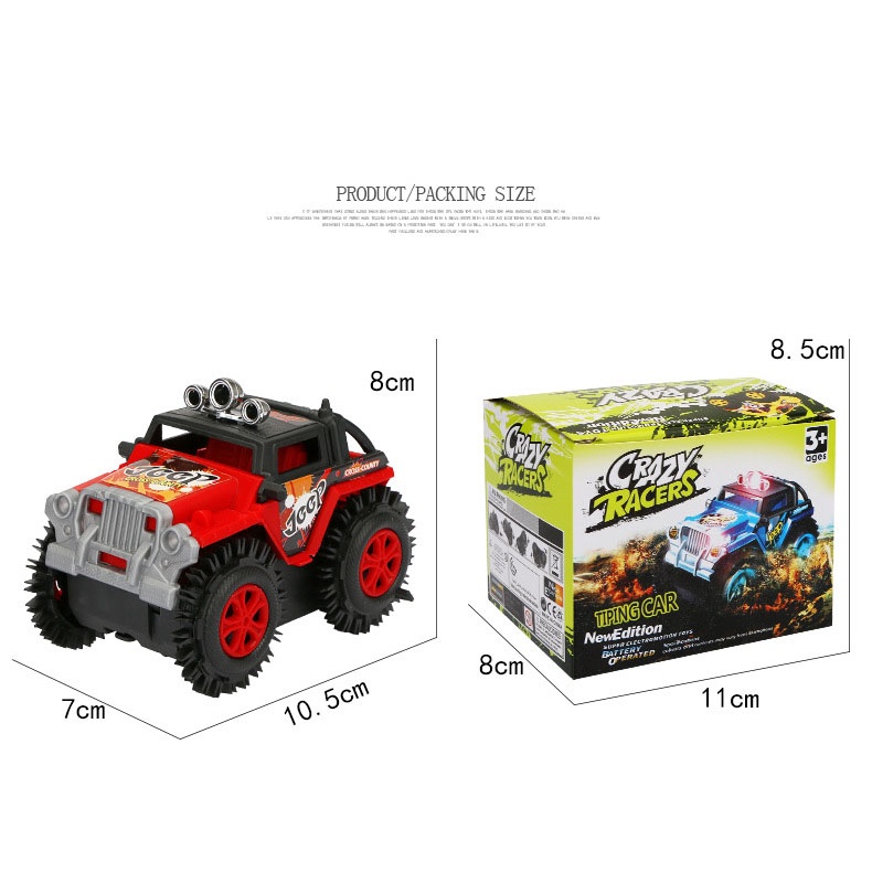 Xe Ô Tô Địa Hình Mini Chiến Đấu Tự Húc Đầu Chạy Bằng Pin