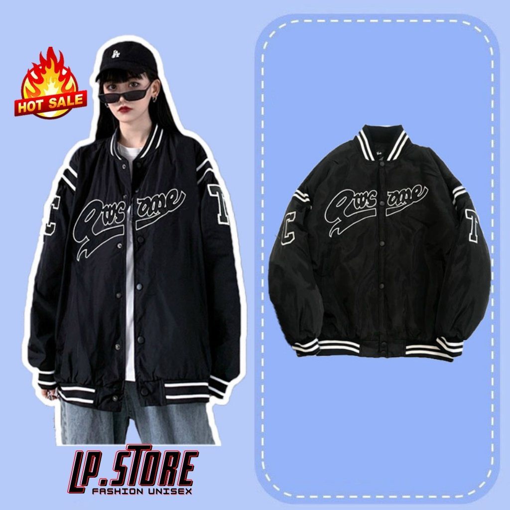 Áo Khoác Bomber - Áo Khoác Dù Unisex 2 Lớp Lót DAS SAME Siêu Hot (có form rộng XXL) - LP.STORE - Hàng nhập khẩu