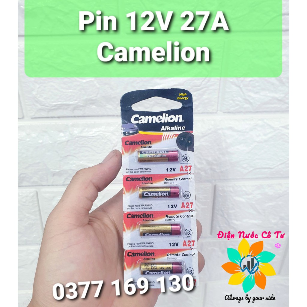 Pin 12V 27A Camelion 1 vỉ 5 viên remote cửa cuốn (dung lượng đủ)