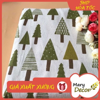 Vải linen họa tiết Cây thông V-D07