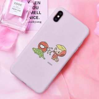 Ốp lưng điện thoại Iphone 6 plus Spider Man vs Iron Man mỏng thời trang