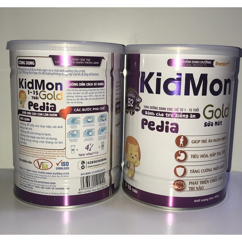 Sữa mát KIDMON GOLD  Pedia sữa dành cho trẻ biếng ăn (900g)