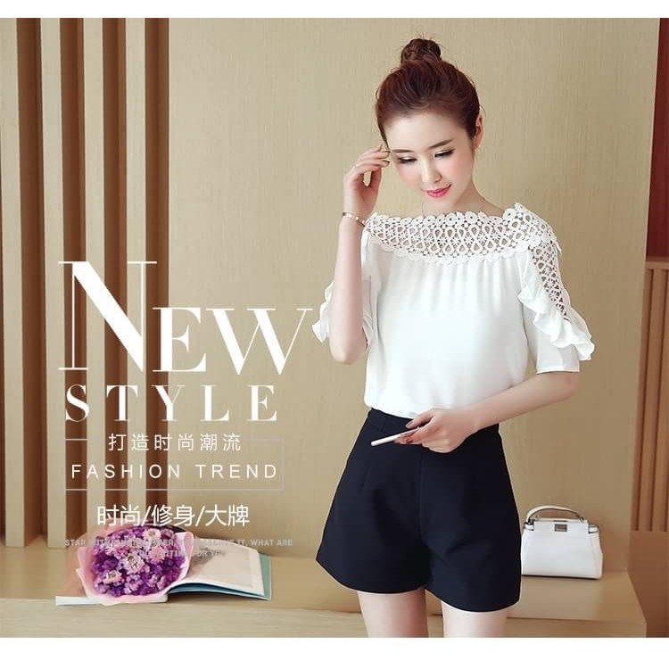 Áo Sơ Mi Kiểu Vol Phối Ren A532