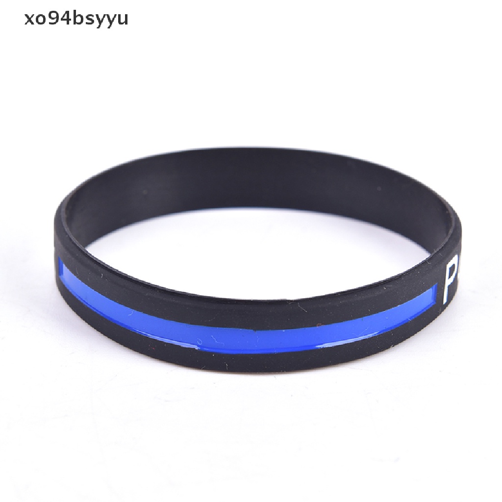 Vòng Tay Cao Su Mỏng Màu Đen Họa Tiết Cảnh Sát xo94bsyyu Phong Cách Thời Trang