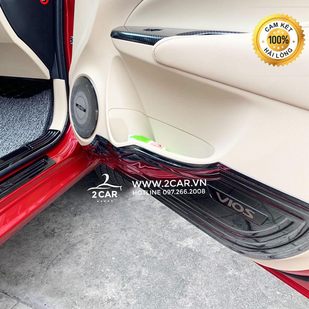 Ốp Tapli Cánh Cửa cacbon Xe Vios 2019- 2021 vân Carbon cao cấp- tặng kèm keo dính