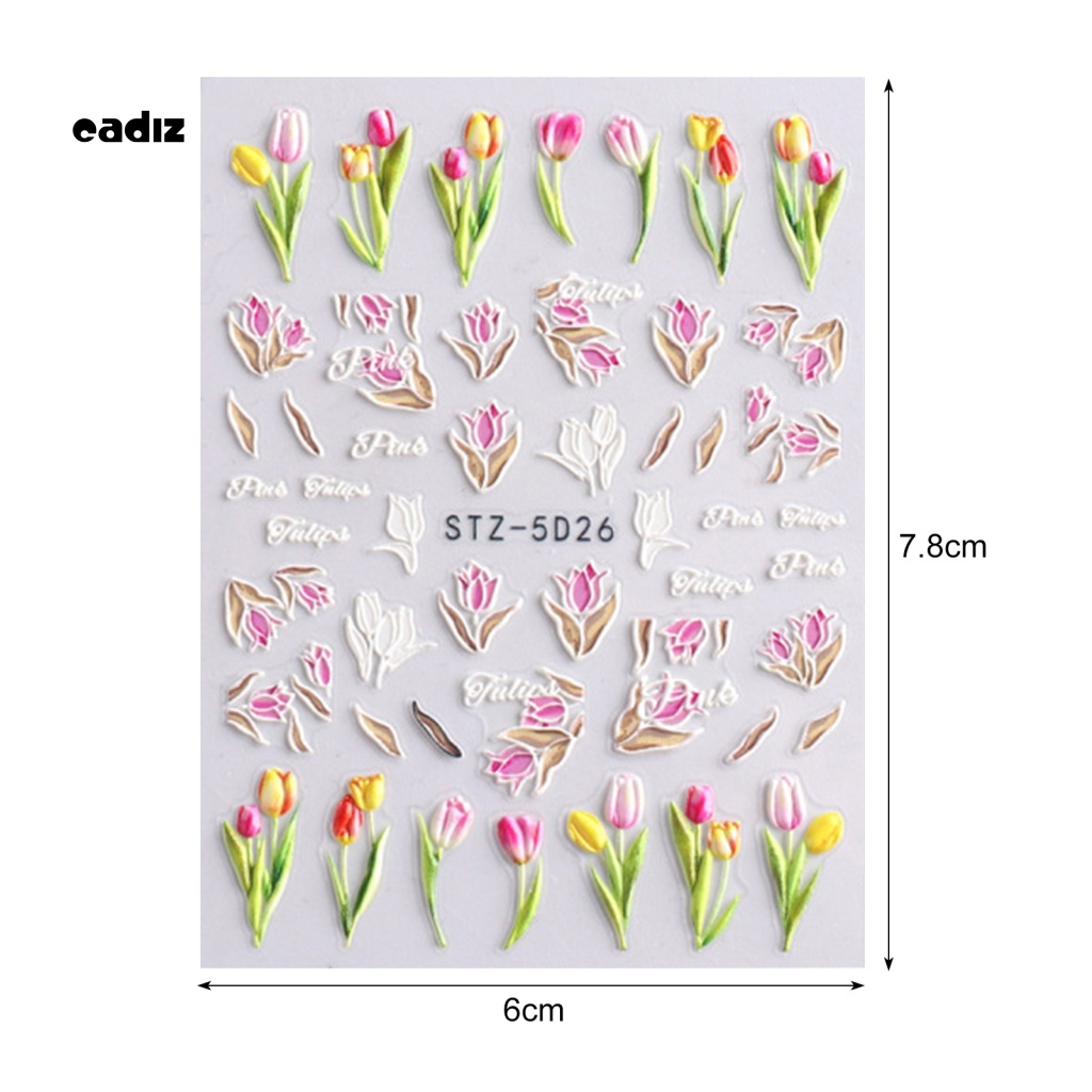Phụ Kiện Trang Trí Móng Tay Siêu Nhẹ Hình Hoa Tulip Dễ Thương