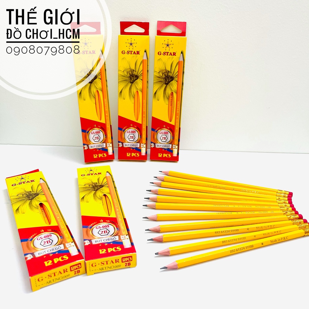 [NÉT MỎNG -ĐẬM] Bút Chì Gỗ 2B Gstar - 1 Cây