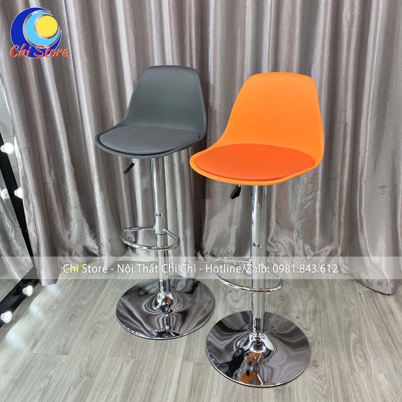 Ghế Quầy Bar, Ghế Chụp Hình, Ghế Ngồi Quầy Lễ Tân Xoay 360 Độ Và Điều Chỉnh Độ Cao 60-80cm