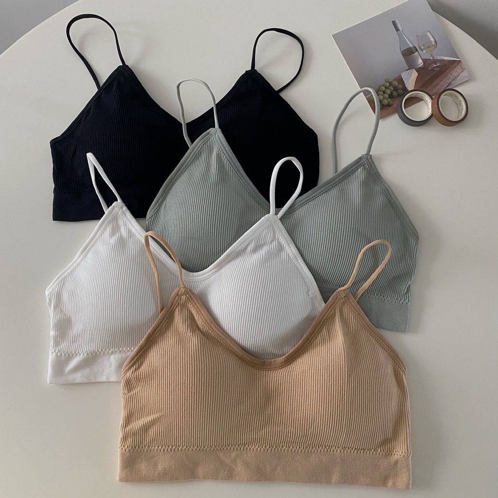 Áo Ngực Không Gọng Dây Đan Chéo Sau Lưng Cho Nữ