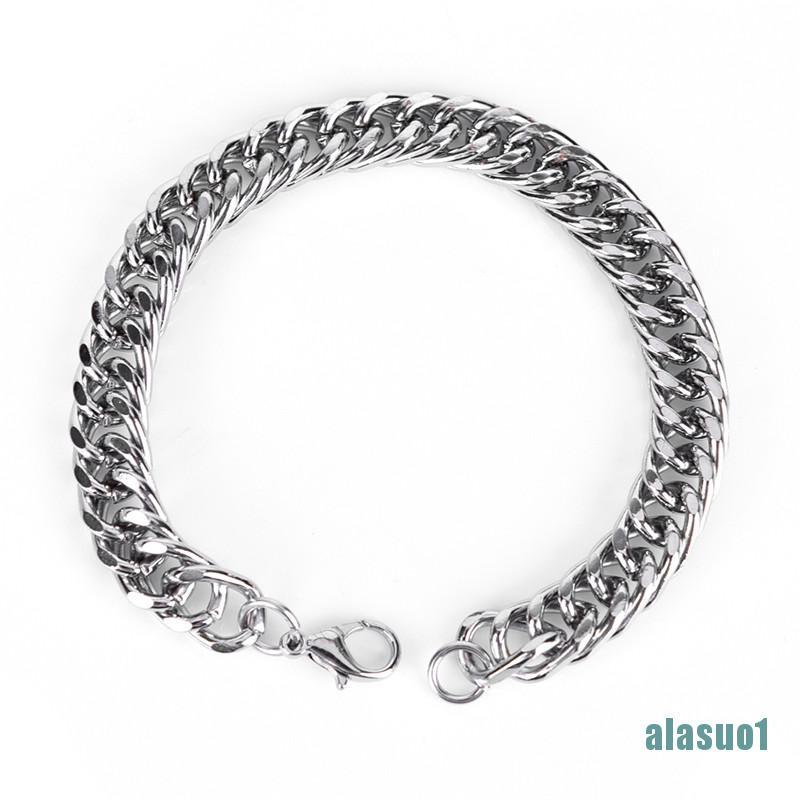 Vòng Tay Dây Xích Bằng Thép Không Gỉ Phong Cách Punk Cá Tính Cho