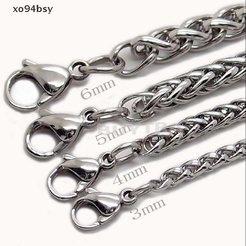 Vòng cổ Inox Mạ Bạc 3 / 4 / 5 / 6MM Cho Nam xo94bsy