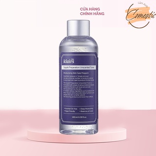 Toner klairs, nước hoa hồng dear klairs supple preparation unscented toner klairs 180ml