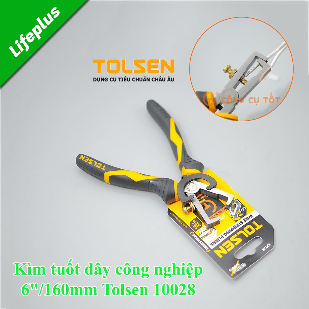 Kìm, kềm tuốt, tách, gọt vỏ dây điện đa năng 6&quot;/160MM TOLSEN 10028