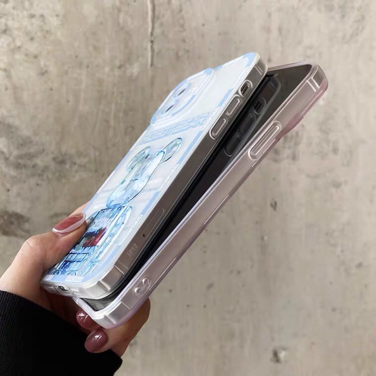 Ốp lưng iphone viền nổi cạnh vuông in hình gấu cực Trends dành cho iphone 6/6s/6Plus/7Plus/8Plus/X/XS/ XSM/11/11Promax/1