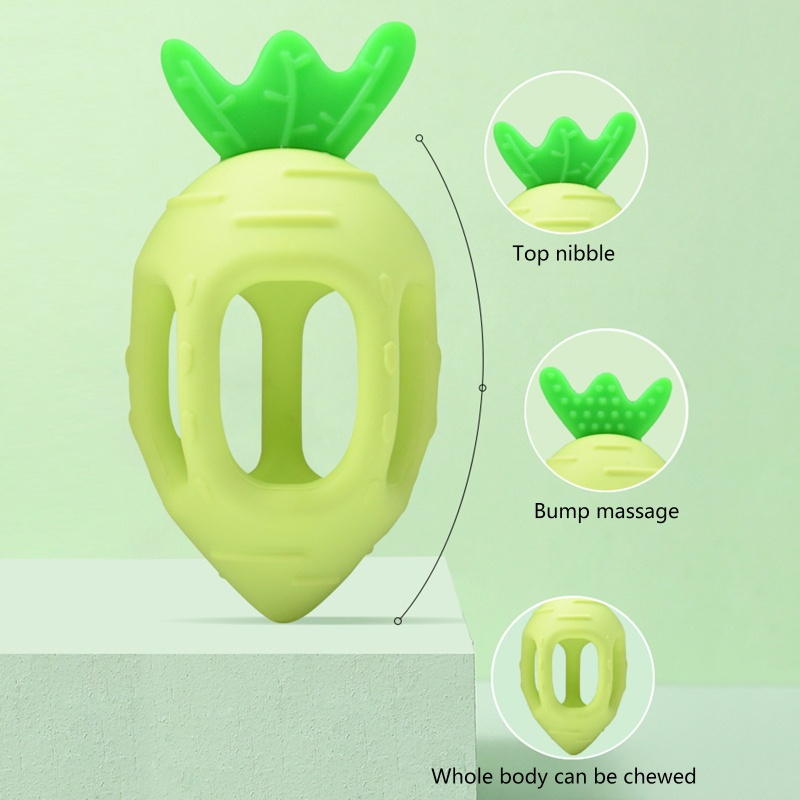 Haha Đồ Chơi Gặm Nướu Hình Củ Cà Rốt Bằng Silicone Cho Bé