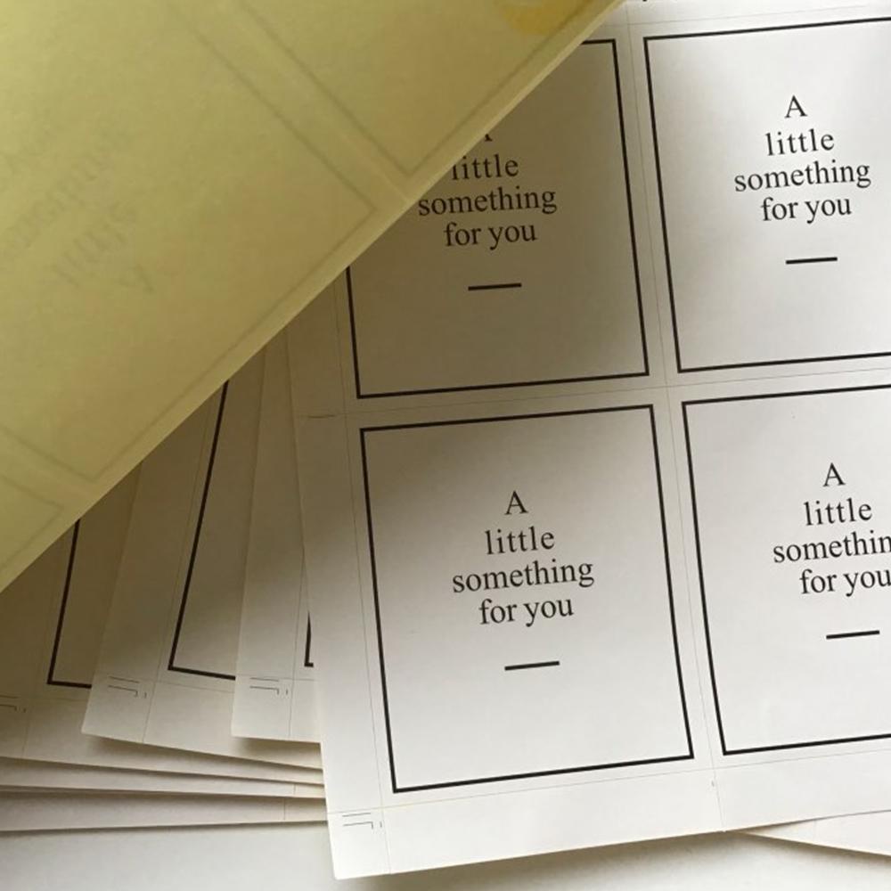 Bộ 60 Miếng Dán Trang Trí Hộp Bánh Hình Chữ Nhật Xinh Xắn