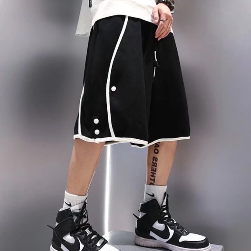 Quần Short Thể Thao Màu Trắng Đen Thời Trang Mùa Hè Cho Nam Size M-2XL